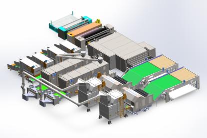 HJ-Non glue fiber production line